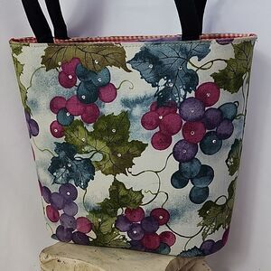 Off To Visit The Winery Shoulder/Clutch Sparkle Grape Bag